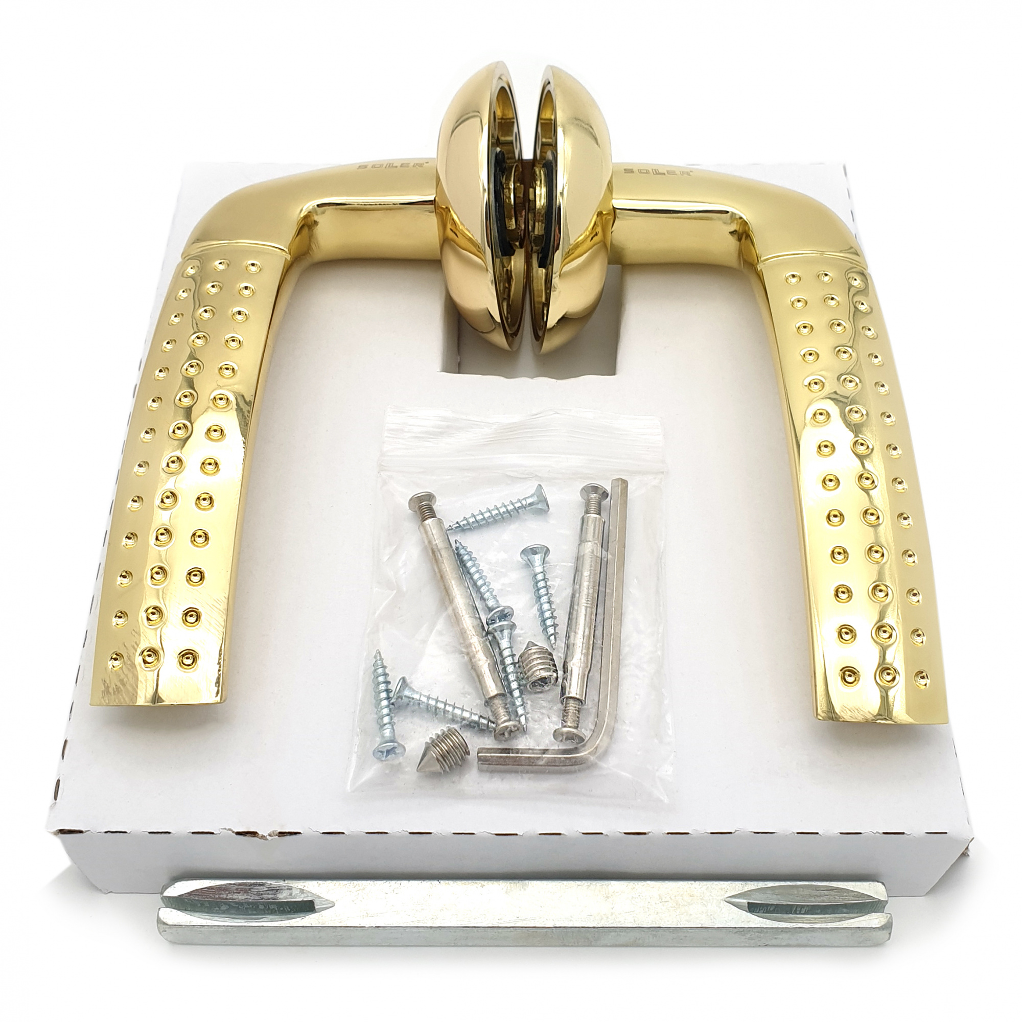 Комплект дверных ручек SOLLER ZY-504 PB золото