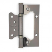 Петля дверная накладная 4" SOLLER  кофе глянец (сталь 100*75*2) бабочка без врезки 