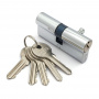 Механизм цилиндровый SOLLER F5 хром 70мм, 5 ключей латунь/металл (30+10+30) Cu.S