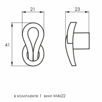 Ручка-кнопка мебельная SOLLER 38-ZY античная медь
