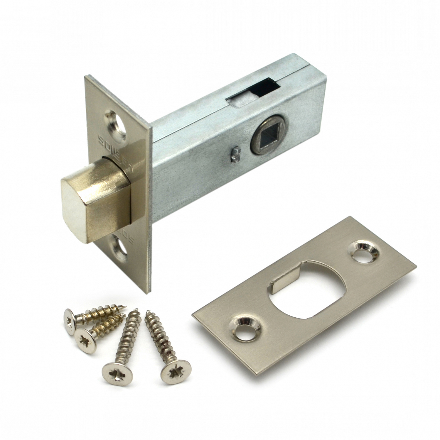 Задвижка дверная для ванных комнат SOLLER HD-002-BK-SN сатин для ванных комнат 