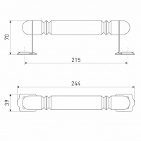 Ручка-скоба деревянная (береза) РС 170 TR