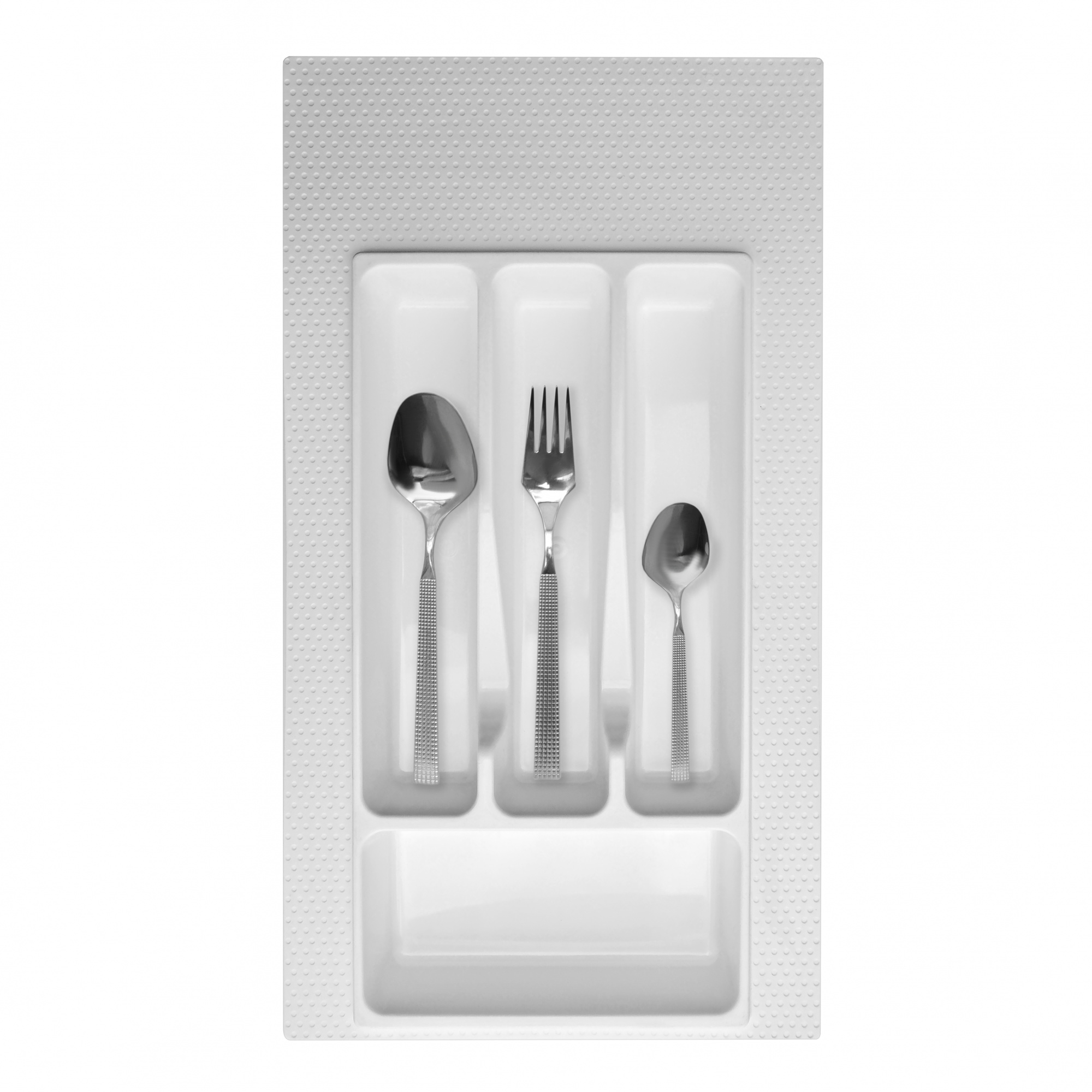 Вкладка в ящик для столовых приборов 300-350 мм белая