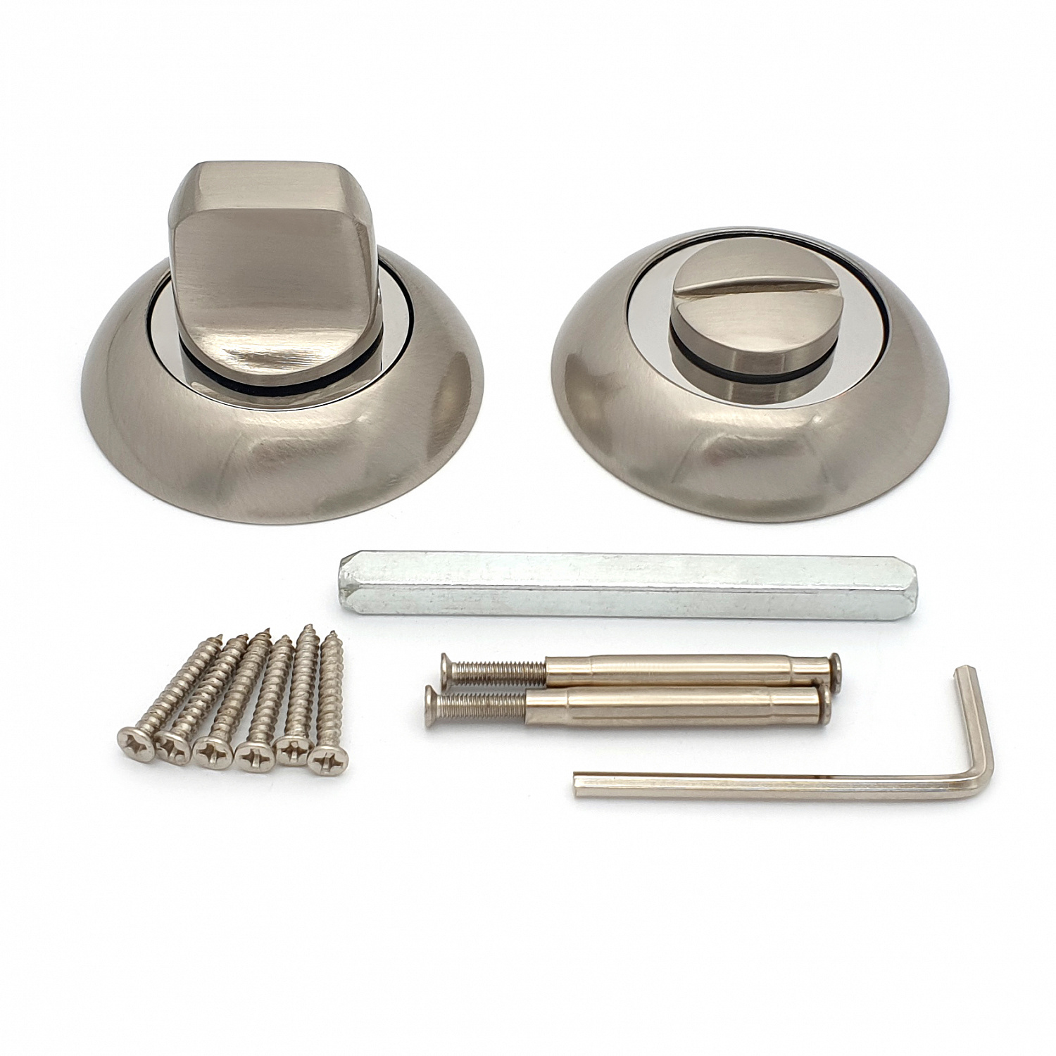 Завертка дверная для ванных комнат SOLLER ZD-9ESS хром/сатин