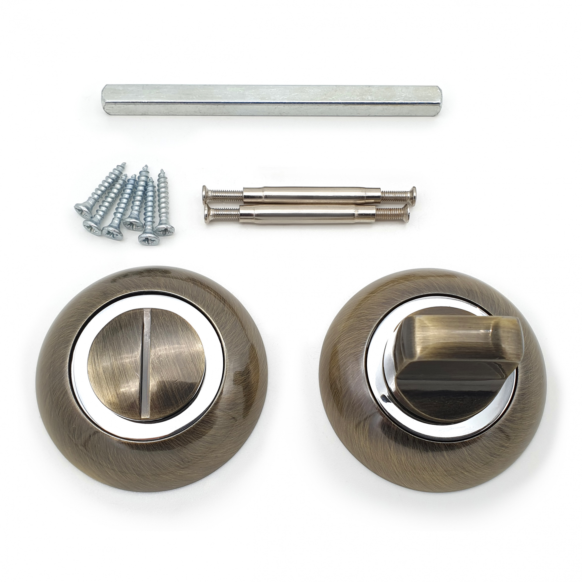 Завертка дверная для ванных комнат SOLLER BK-02 AB бронза для ванных комнат