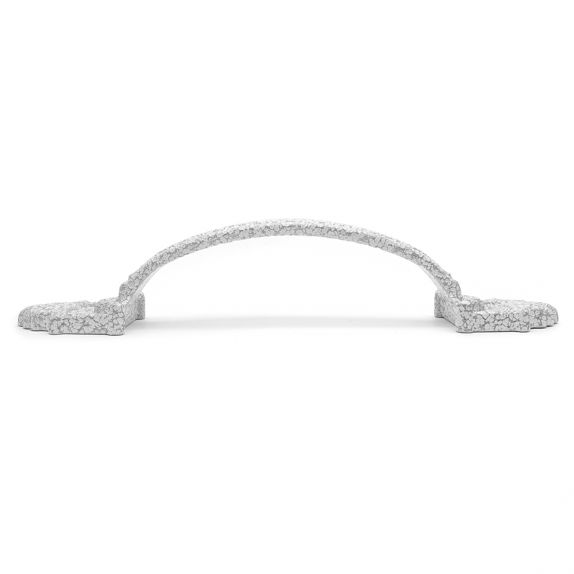 Ручка-скоба дверная РС-100 антик/белое серебро (литьё, ЦАМ)