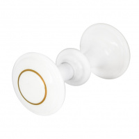 Ручка-стяжка дверная РДП-01-1 белая большая с кольцом 