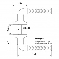 Комплект дверных ручек SOLLER AF7-R10 GP золото