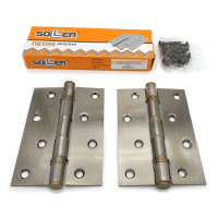 Петля дверная прямая 4" SOLLER бронза (сталь 100*70*2)