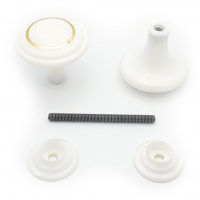 Ручка-стяжка дверная РДП-02-1 белая малая с кольцом