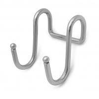 Крючок S-образный двойной для рейлинга d-16 мм SOLLER АЕ-415 шарик