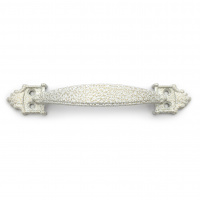 Ручка-скоба дверная РС-100 антик/белое золото (литьё, ЦАМ)