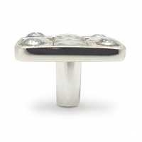 Ручка-кнопка мебельная SOLLER 873-К серебро СS со стразами