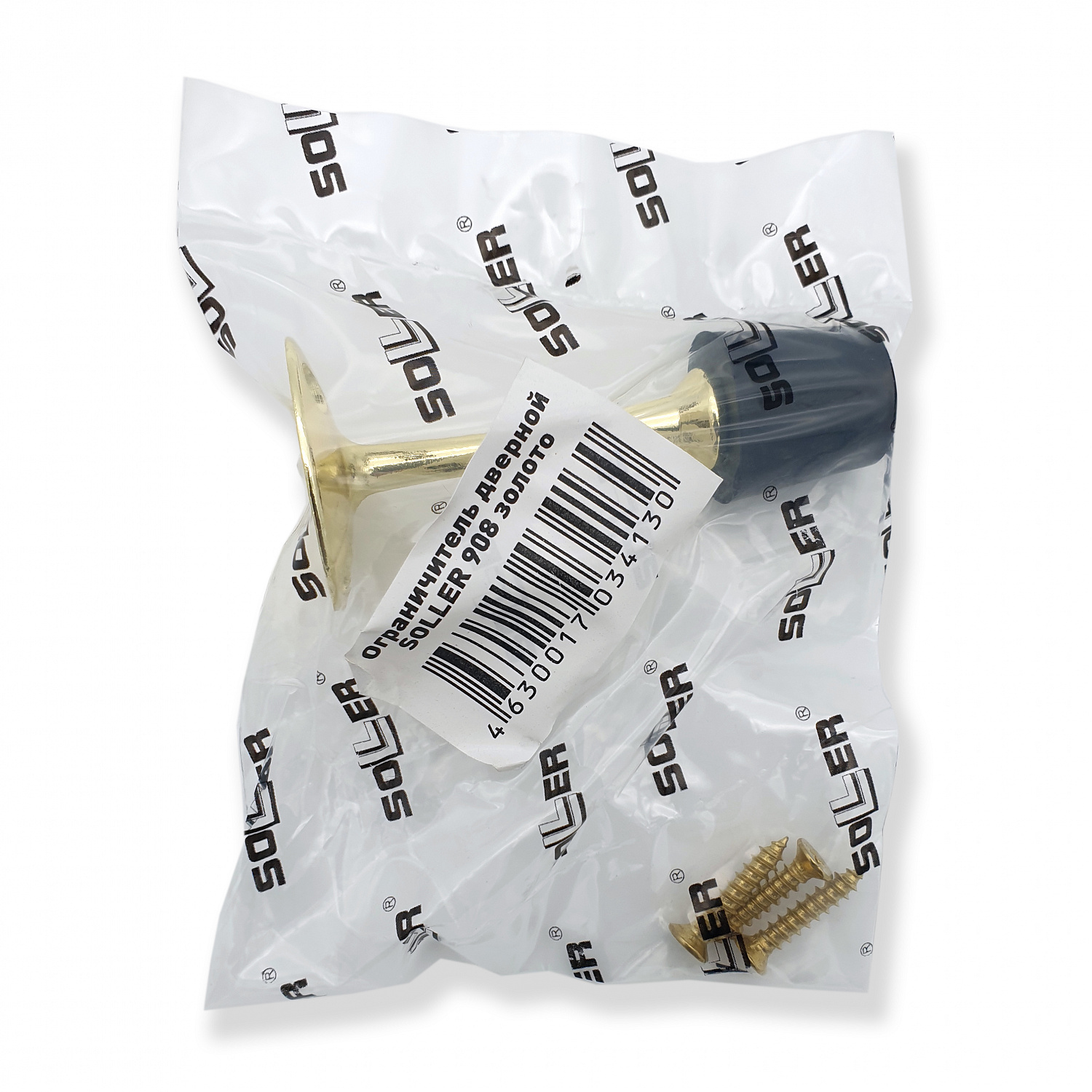 Ограничитель дверной SOLLER 908 золото 