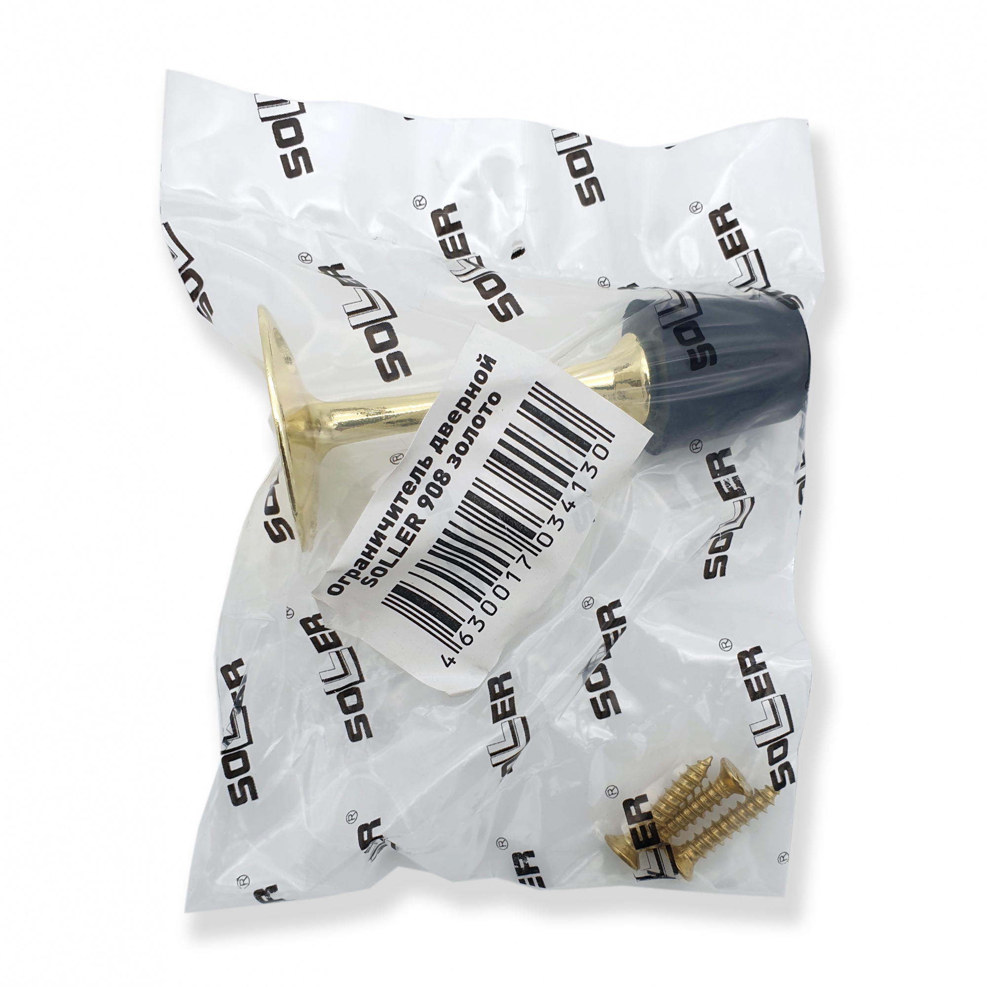 Ограничитель дверной SOLLER 908 золото 