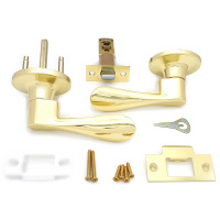 Ручка-защелка нажимная межкомнатная SOLLER R 891 ВКPS РВ золото без ключа и фиксатора 