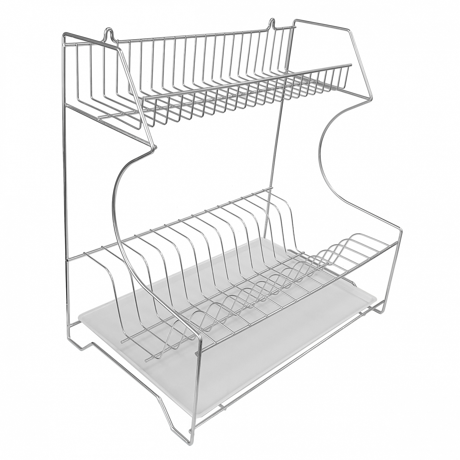 Тарелосушка настольная универсальная хром 400*400 мм