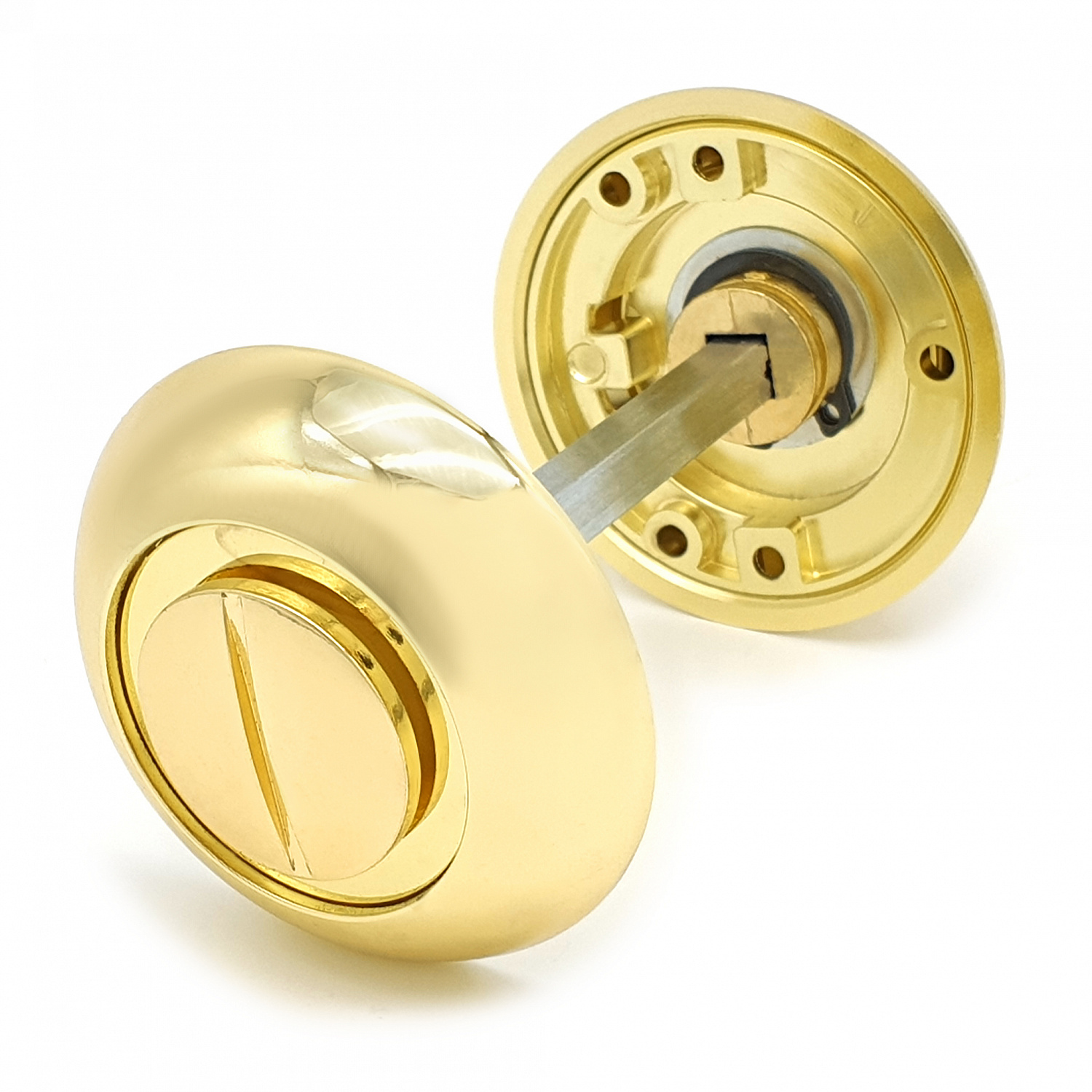 Завертка дверная для ванных комнат SOLLER BK-02 PB золото для ванных комнат