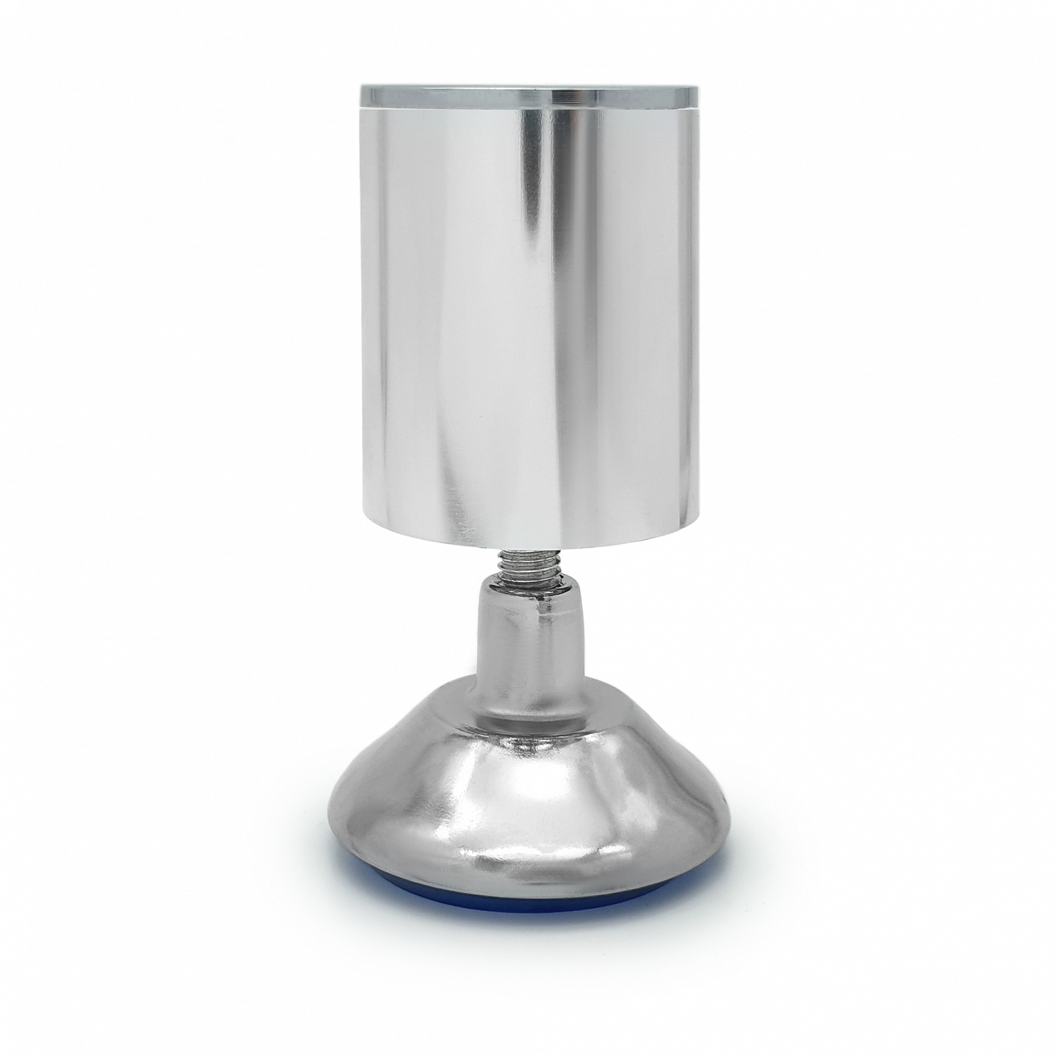 Опора мебельная регулируемая SOLLER 001А 50*100 мм глянцевый хром алюминий