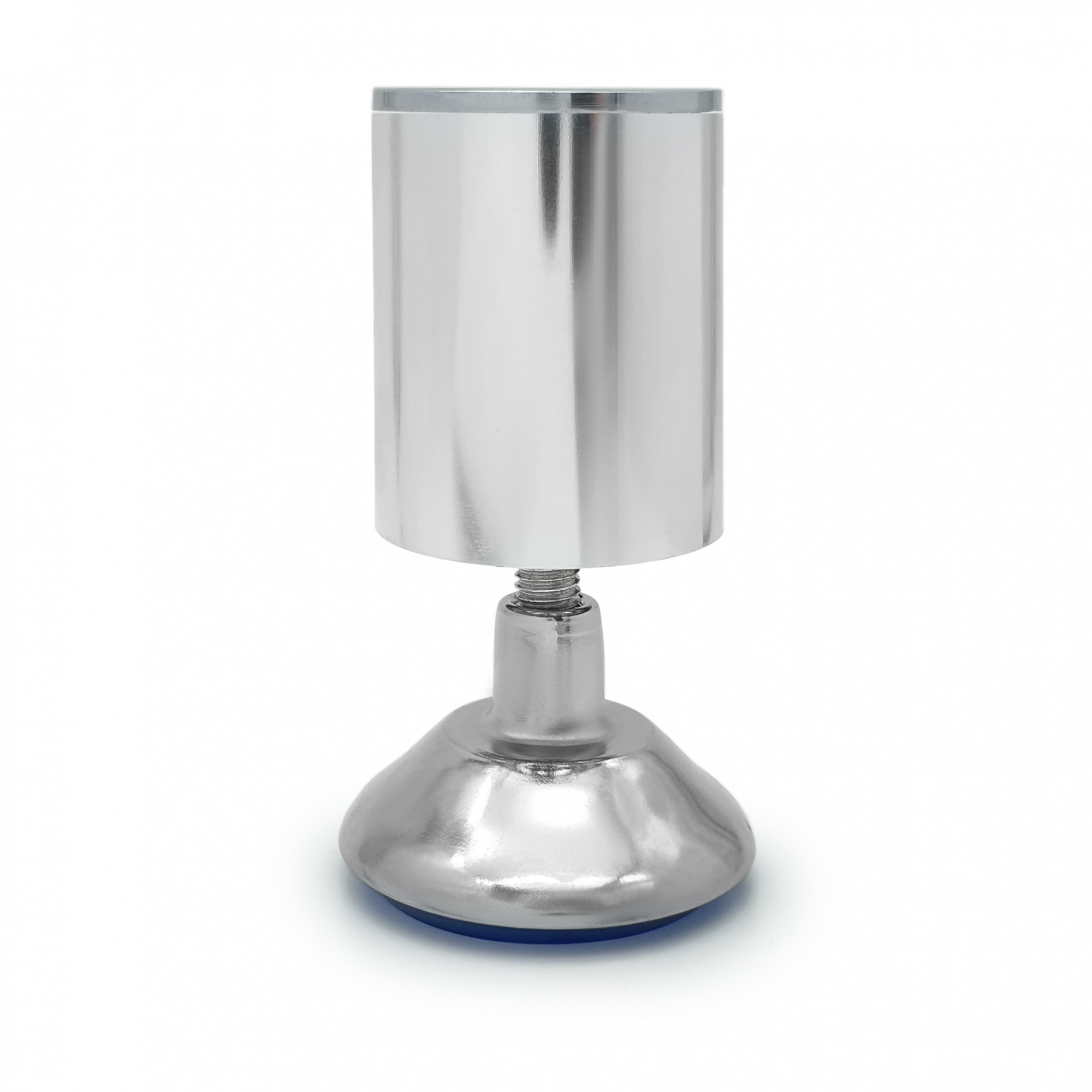 Опора мебельная регулируемая SOLLER 001А 50*100 мм глянцевый хром алюминий