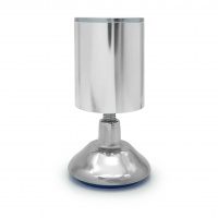 Опора мебельная регулируемая SOLLER 001А 50*100 мм глянцевый хром алюминий