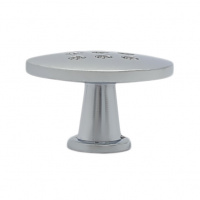 Ручка-кнопка мебельная SOLLER 507 матовый хром d-30 мм