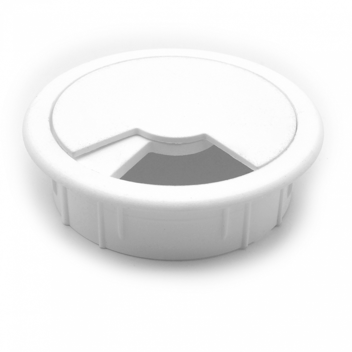 Розетка белая для компьютерного стола d-60 мм