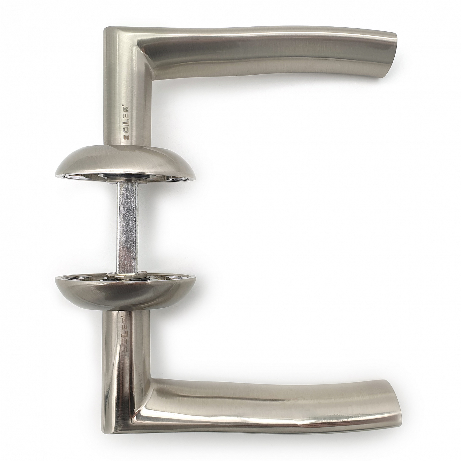 Комплект дверных ручек SOLLER ZY-501 SS матовый никель