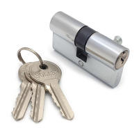 Механизм цилиндровый SOLLER F3 хром 60мм, 3 ключа латунь/металл (25+10+25) Cu.S