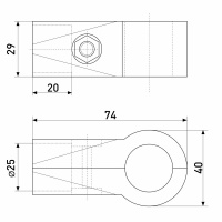 Крепеж усиленный с 3-мя направлениями SOLLER R-42 d-25 мм