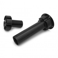 150мм  Опора неразборная регулируемая, черная  (пласт.)