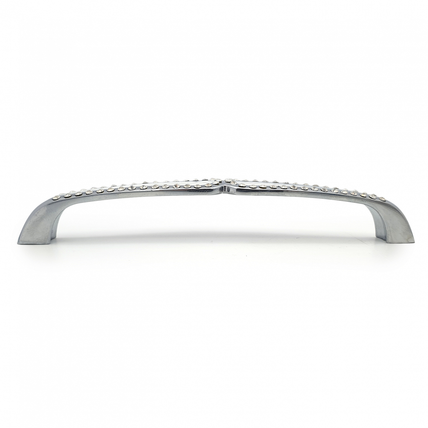 Ручка мебельная SOLLER 690-128 белая/хром со стразами