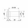 Глазок дверной SOLLER 35-50 мм хром