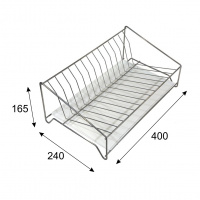Тарелосушка настольная наклонная хром с поддоном