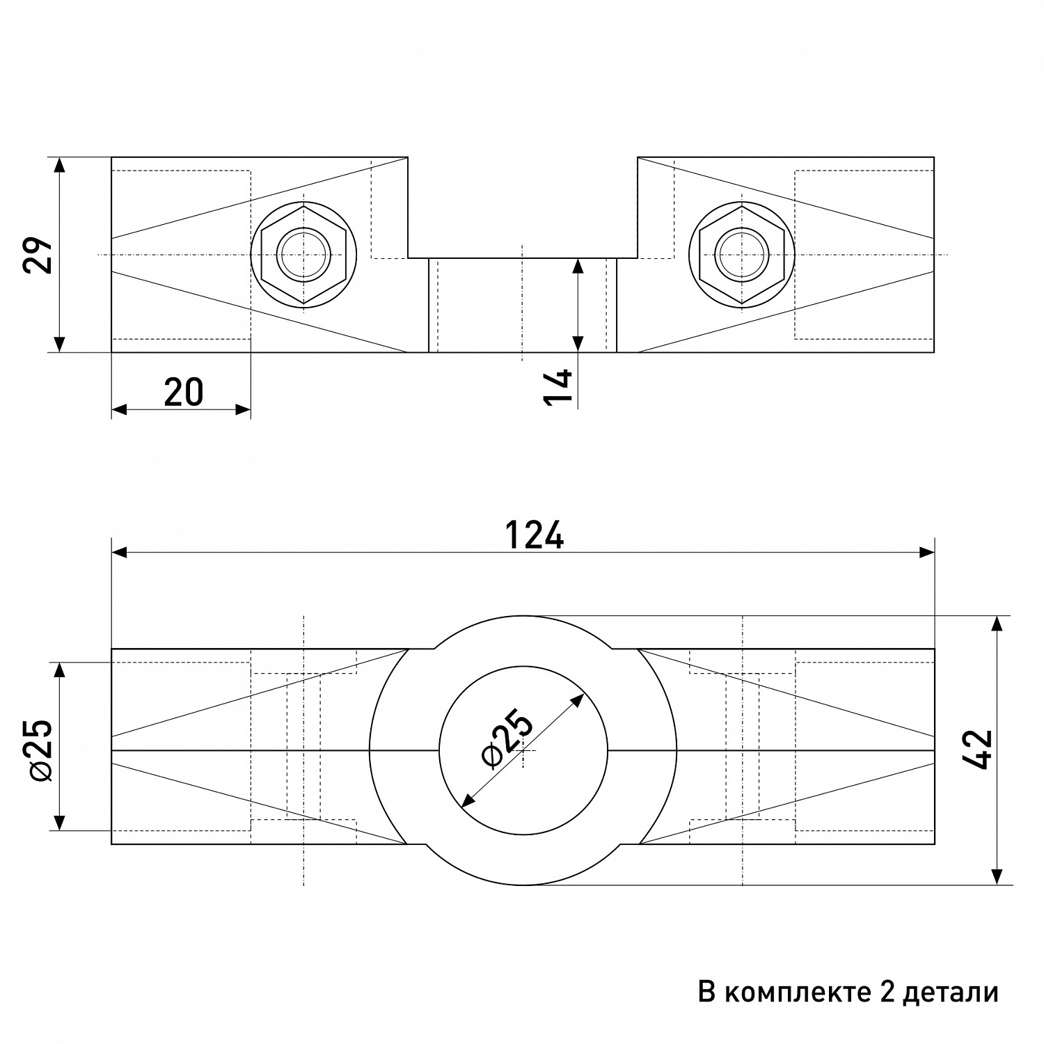 Крепеж усиленный с 6-ю направлениями SOLLER R-45 d-25 мм