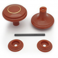 Ручка-стяжка дверная РДП-01-4 красно-коричневая большая с кольцом