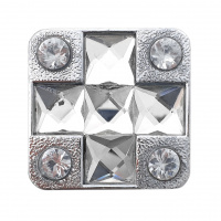 Ручка-кнопка мебельная SOLLER 873-К хром со стразами 