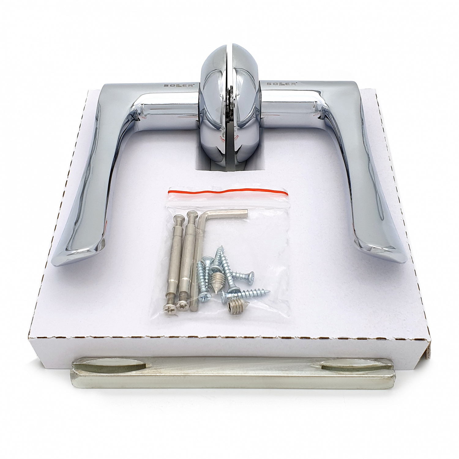 Комплект дверных ручек SOLLER ZY-508 CP хром