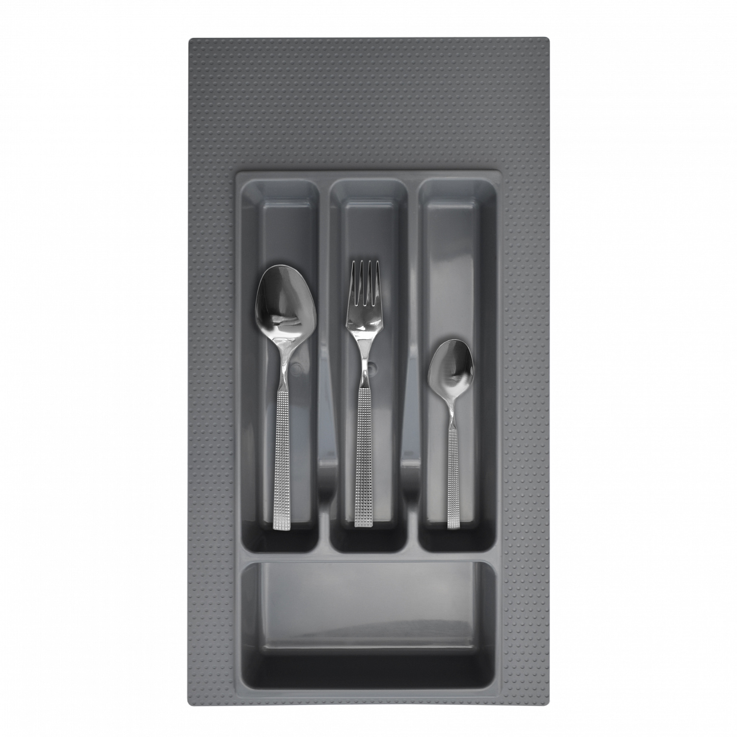 Вкладка в ящик для столовых приборов 300-350 мм серая