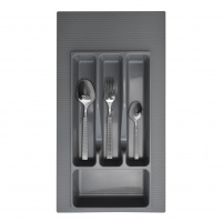 Вкладка в ящик для столовых приборов 300-350 мм серая