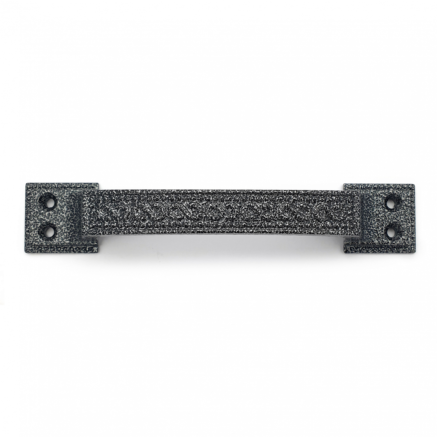 Ручка-скоба дверная РС-100-1 антик/серебро (литьё, ЦАМ)