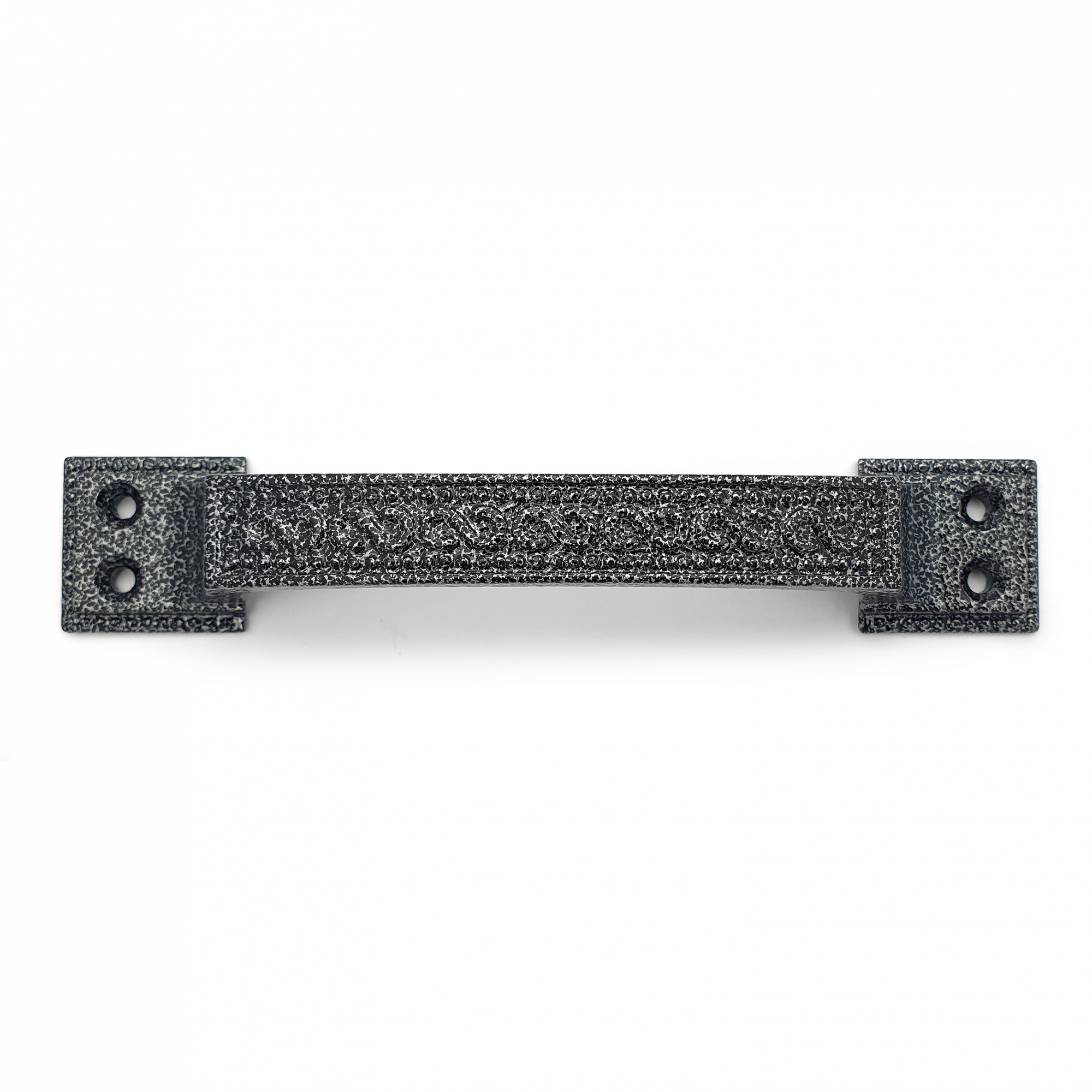 Ручка-скоба дверная РС-100-1 антик/серебро (литьё, ЦАМ)