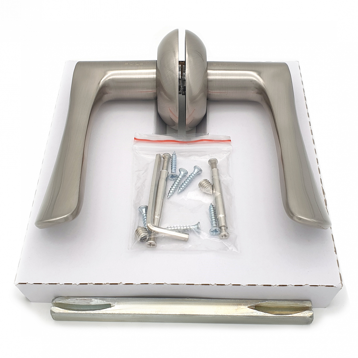 Комплект дверных ручек SOLLER ZY-508 SS матовый никель