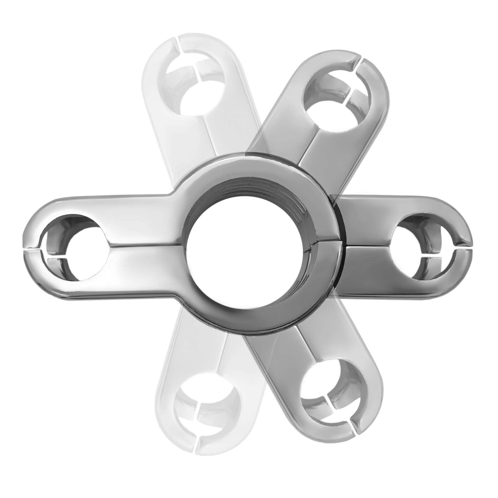 Соединитель поворотный 3-х параллельных и перпендикулярных труб SOLLER R43-50 d-25+d-50+d-25 мм