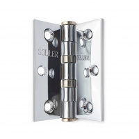 Петля дверная прямая 3" SOLLER хром (сталь 75*65*2,5)