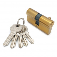 Механизм цилиндровый SOLLER F5 золото 60мм, 5 ключей латунь/металл (25+10+25) Cu.S