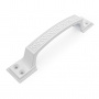 Ручка-скоба дверная РС-100-1 белый глянец (литьё, ЦАМ)