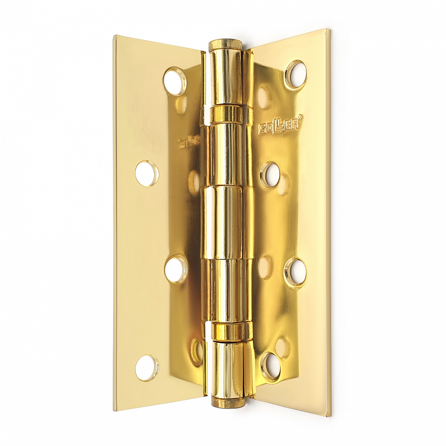 Петля дверная прямая 4" SOLLER золото (сталь 100*70*2)