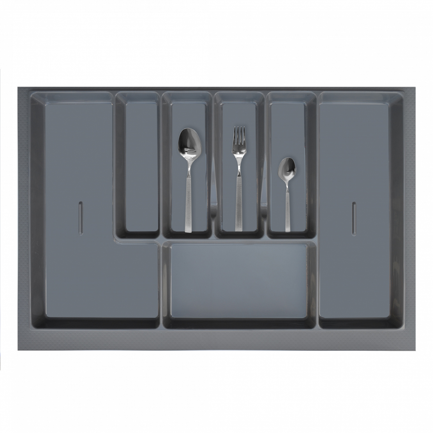 Вкладка в ящик для столовых приборов 800 мм серая