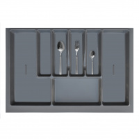 Вкладка в ящик для столовых приборов 800 мм серая